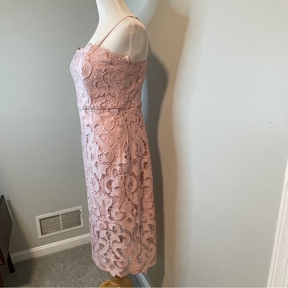 Bardot Lina Lace Sheath Dress Pink Rose 8 - Picture 3 of 8